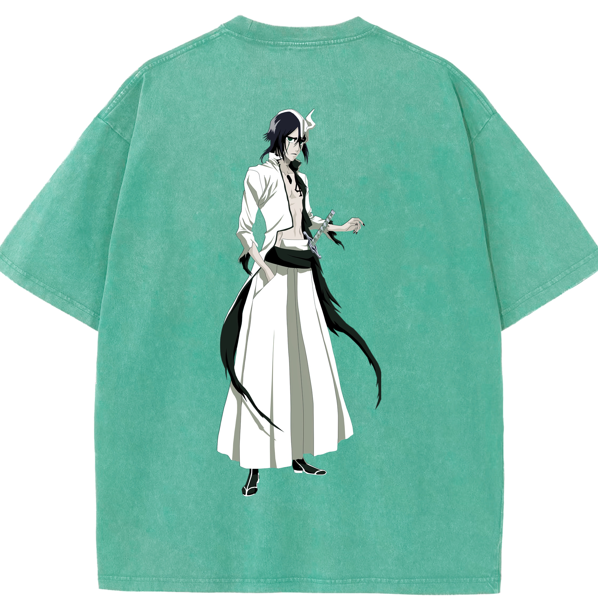 （画像用） ブリーチ ウルキオラ·シファー BLEACH Ulquiorra cifer 綿100% ヴィンテージ風 半袖Tシャツ（背面プリント）